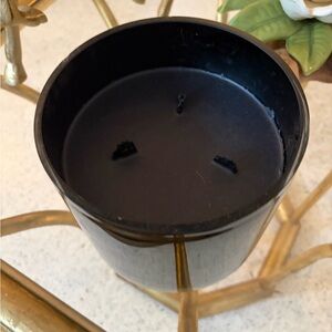 Sleek Black Candle Holder